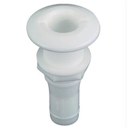 Superjock 1-1/8 Inch Thru-Hull Fitting for Hose Plastic MADE IN THE USA SU1527821